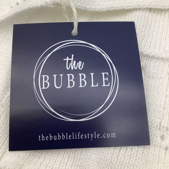 The Bubble Womens Anna Sleeveless Knit V Neck Polo White Size S NWT - Picture 5 of 9